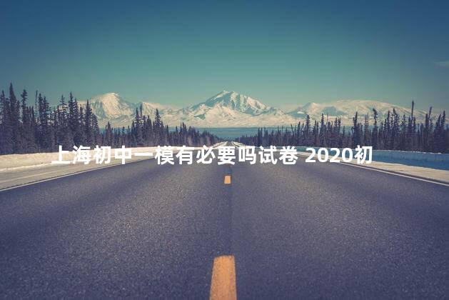 上海初中一模有必要吗试卷 2020初中一模